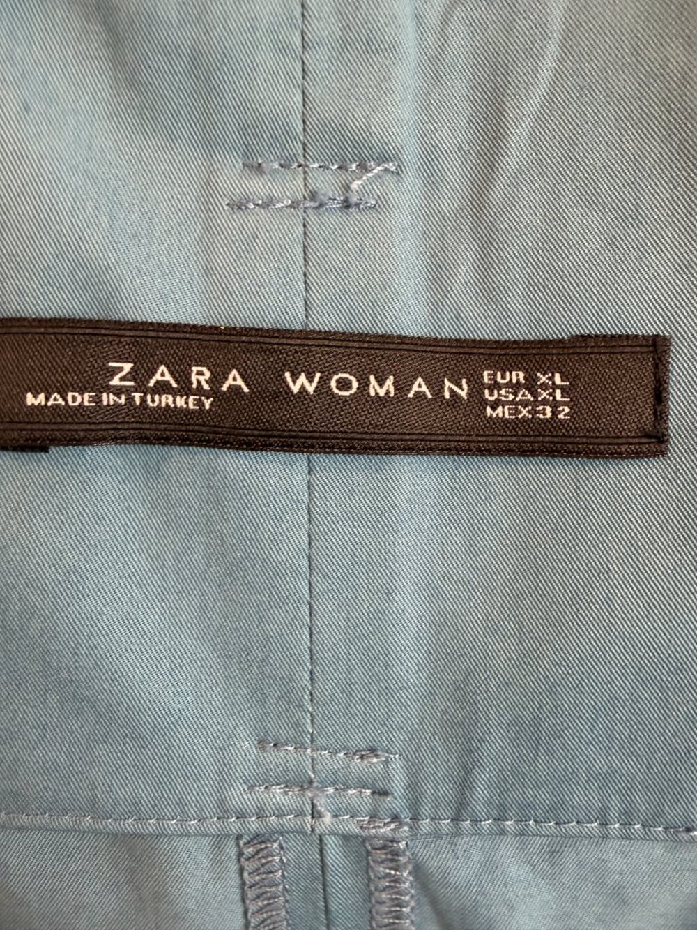 Zara Teal High Waist Pleated Wide Leg Paper Bag Waist Pockets Ankle Palazzo XL - Picture 10 of 12